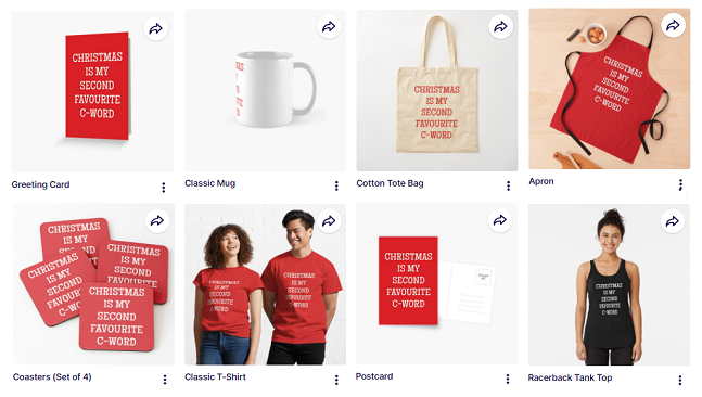 Meh_Ink's tweet photo. For those that #Christmas is their second favourite c-word. Get Festive. #redbubble 🎄https://t.co/uetqF9y1up https://t.co/VhyZst0Nao