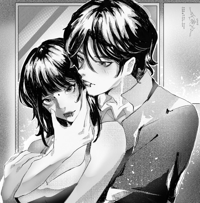 b&amp;w manga commission for @/selstil 🖤

 #VGenComm 