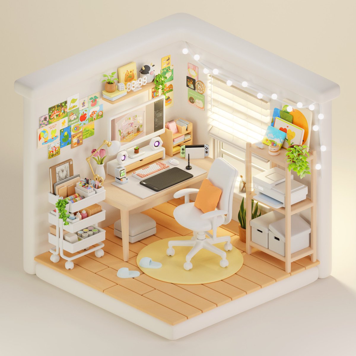 artbytran_'s tweet photo. Hi #PorfolioDay, my name is Tran and I enjoy making cute silly things in Blender 💛 #b3d https://t.co/PWeAAnLgpc