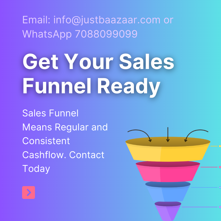 JustBaazaar1's tweet photo. An Effective Sales Funnel Helps You Have Consistent #CashFlow Contact Today to Get One Email info@justbaazaar.com or WhatsApp 7088099099

#Funnel #SalesFunnel You https://t.co/2F1SKkK6Wu