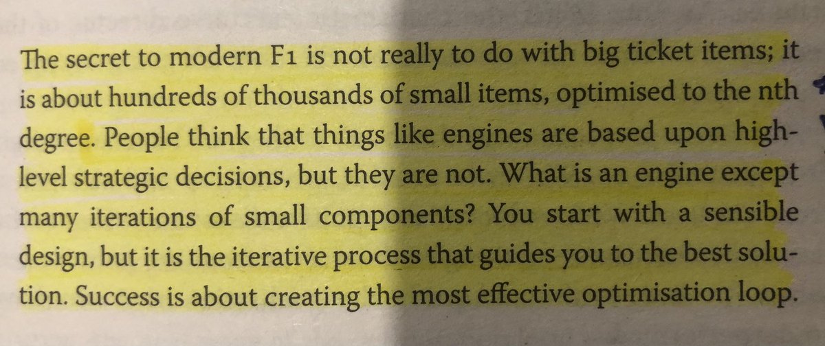 The value of incremental change and routine testing for impact and optimization (@matthewsyed’s Black Box Thinking). Start small, evaluate, make improvements, & expand. Quote from James Vowles, chief strategist for Mercedes F1. Can we be more optimal in #policing?