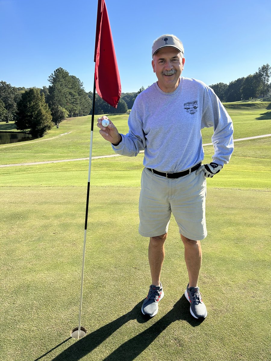 markbigw78's tweet photo. This happened today. It took 52 years. FINALLY!!  CRCC #4 hole-6 Iron-180 yards https://t.co/YwJKjqSyRi