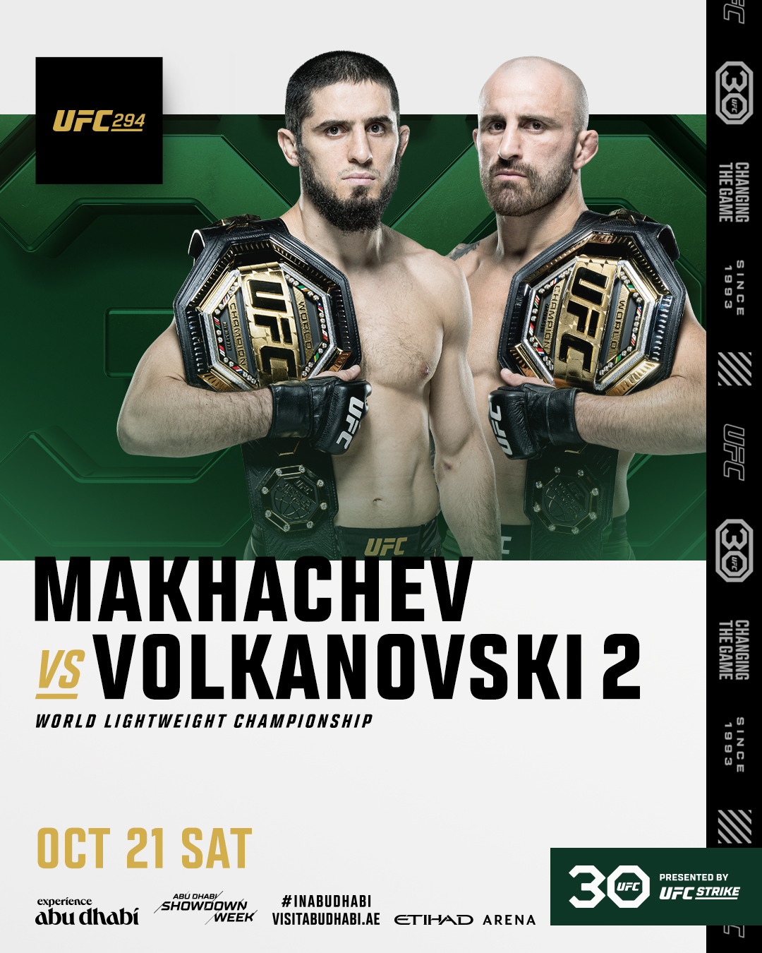 UFC 294: Islam Makhachev nocauteia Alexander Volkanovski de forma