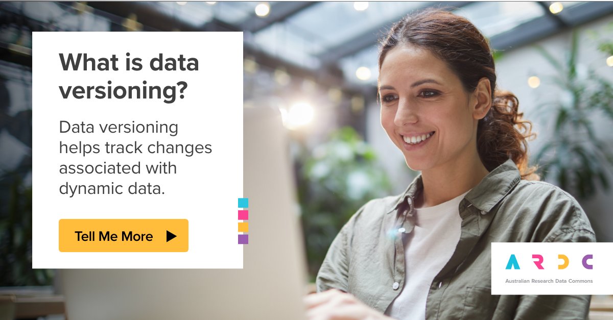 ARDC_AU's tweet image. Data versioning occurs in new iterations of a dataset when it undergoes corrections or receives additional data. It supports ✅ research reproducibility and ✅ trustworthiness. 
Read more about the #dataversioning standards and tools.
🔗 ow.ly/T1bj50PI7NM
#ARDC