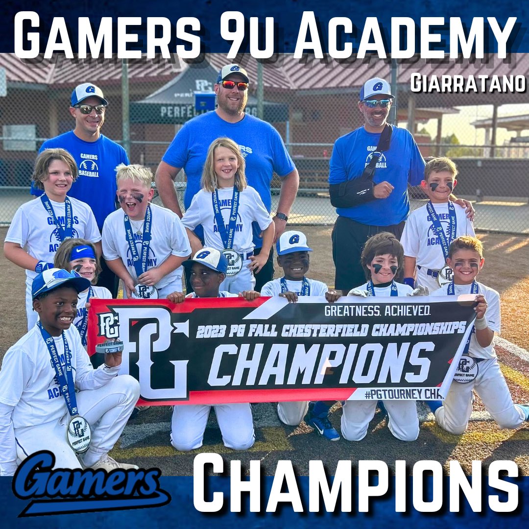 stlgamers's tweet photo. Congratulations to Gamers 9u Academy on a big @PG_Tourney tournament win at Perfect Game’s Chesterfield Championships Tournament!
#stlgamers #gamersdifference #wintheweekend https://t.co/A9fsAaHWMr