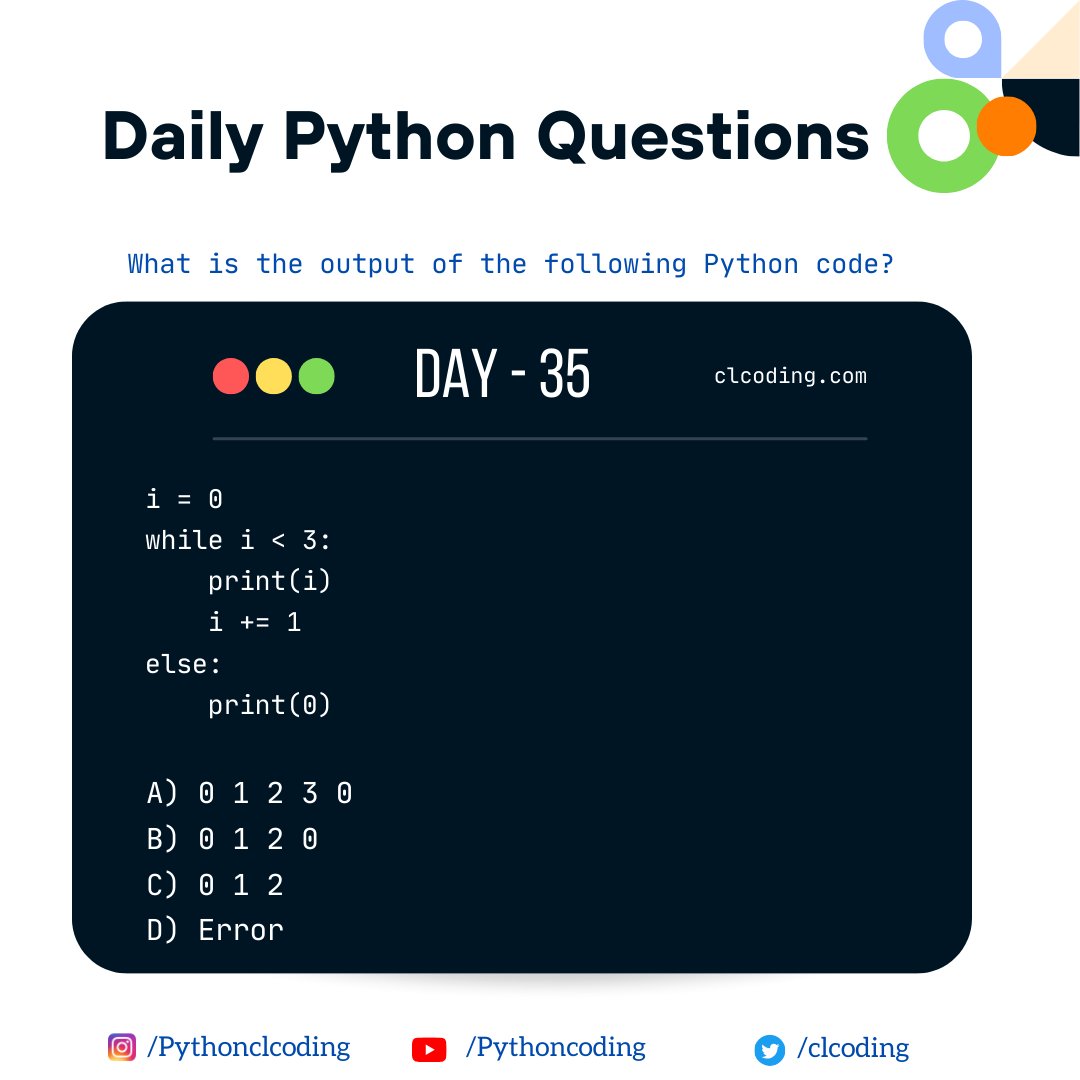 clcoding's tweet image. Python Coding challenge - Day 35 | What is the output of the following Python code? 
Solutions - clcoding.com/2023/10/python…