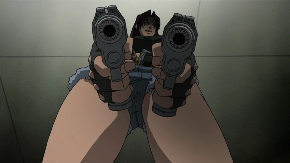 tomboy_otd's tweet photo. Today's Tomboy of the Day is Rebecca "Revy" Lee from Black Lagoon!! https://t.co/6mgRgY23Nl