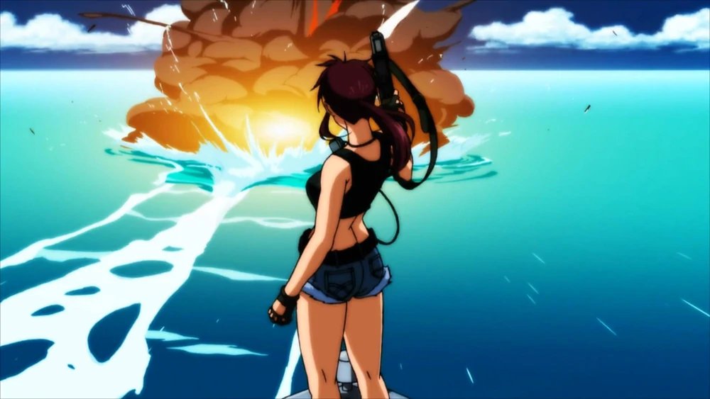 tomboy_otd's tweet photo. Today's Tomboy of the Day is Rebecca "Revy" Lee from Black Lagoon!! https://t.co/6mgRgY23Nl