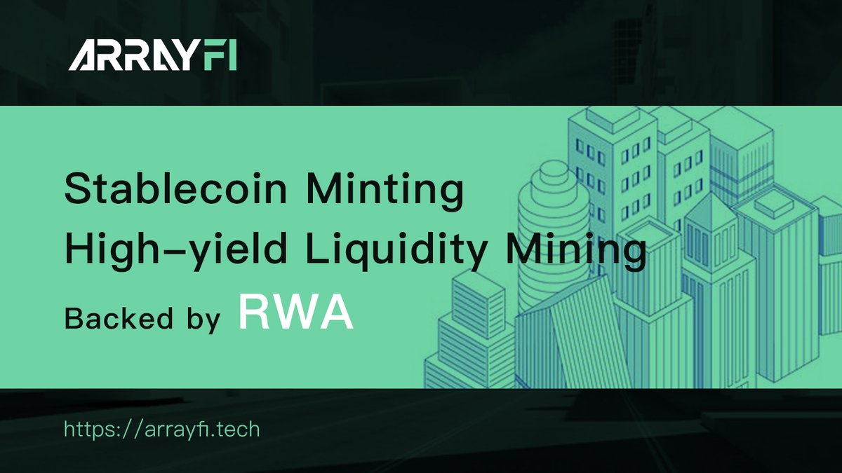 ArrayFi_DAO's tweet image. ArrayFi, a hybrid algorithmic stablecoin system, offers stablecoin minting and high-yield liquidity mining services, backed by #RWA for enhanced security.

ArrayFi is committed to promoting the mass adoption of #crypto and is the best platform for your financial management.