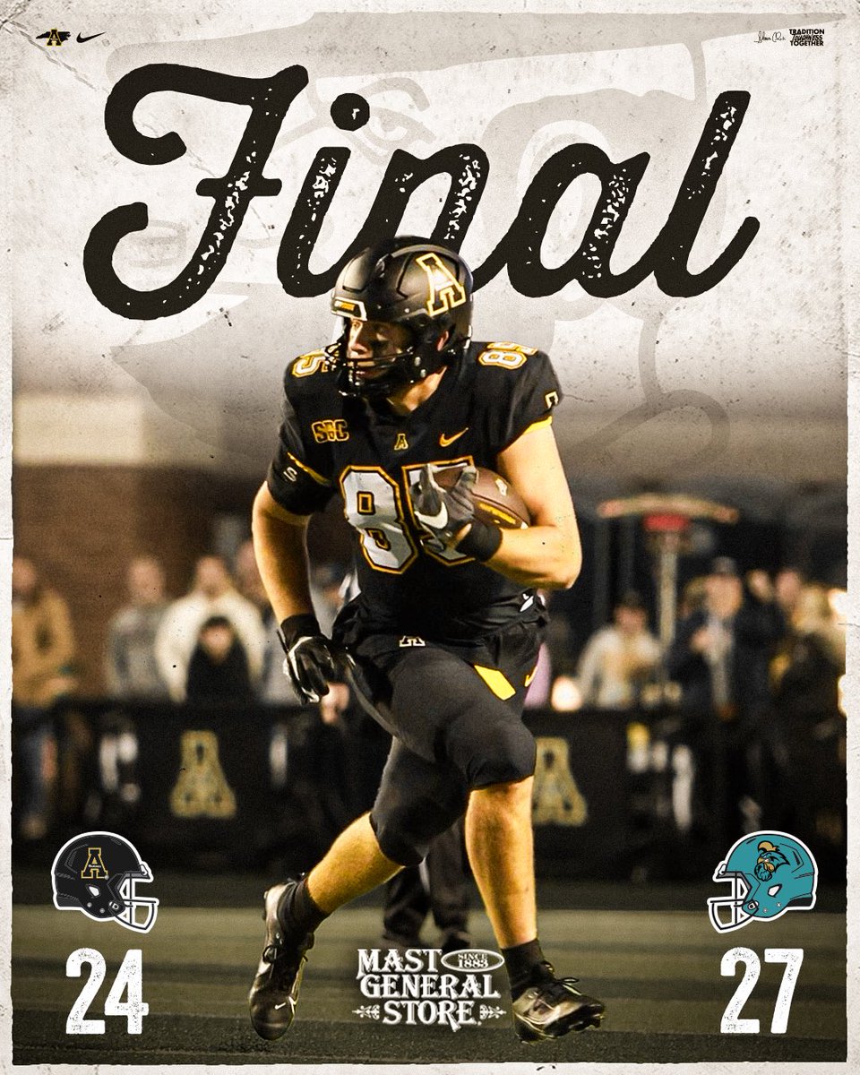 Final score from Boone. 

#GoApp