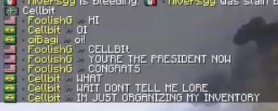 BitosCel's tweet photo. 👀| Cellbit fez login off stream no Qsmp!

💬🇧🇷#foolish: CELLBIT!! VOCÊ É O PRESIDENTE AGORA!! PARABÉNS!!
#Cellit: OQUE??? Espere, não me conte lore. Estou apenas organizando meu inventário . https://t.co/IyctV5FhIb