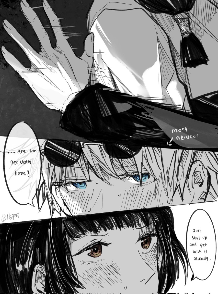qeanoya's tweet photo. kabedon (kind of)
.
#gojohime #五歌 https://t.co/u2AEBki40b