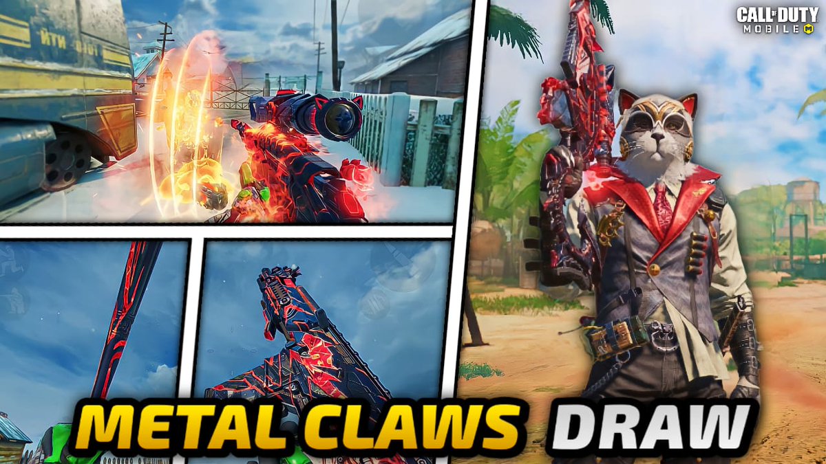 🚨 NEW VIDEO 🚨 ♦️ Metal Claws Draw ▶️ Draw Showcase | Odds ▶️ Rodion BR Gameplay ▶️ Legendary Locus Gameplay | Camos | Kill Effect ▶️ Epic Weapons Gameplay Watch Here 👉 youtu.be/R7dO4NEpq-s?si… #CODM #CODMobile #codmleaks