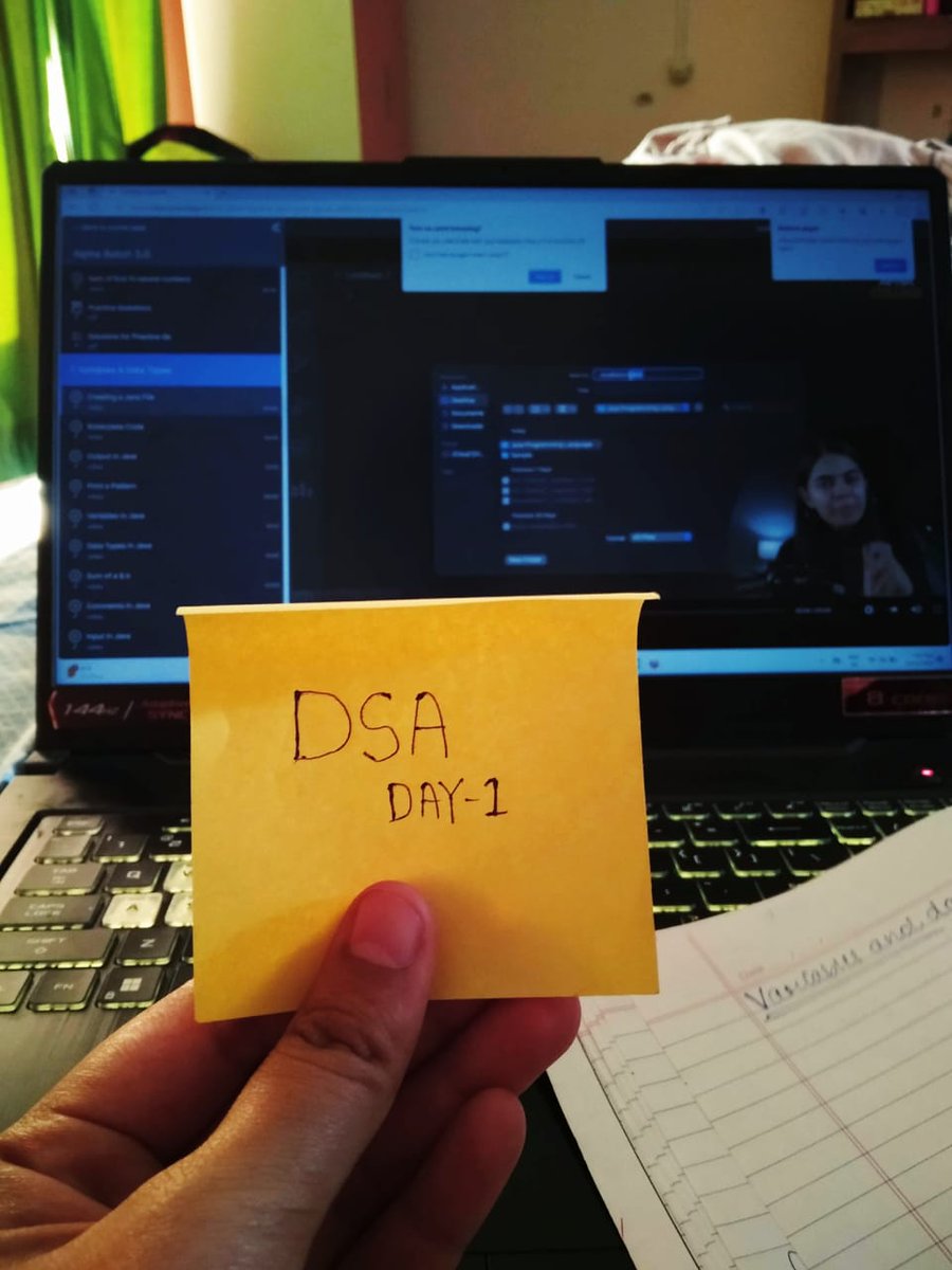SwastikaPradh20's tweet image. Today, I kicked off my DSA journey with the essentials:-
"Variables and Data Types."
🖥️ I can't wait to explore more and unlock the mysteries of DSA as I progress. Stay tuned for more adventures! 📚🤓💪
#LearningDSA #100daysofcodechallenge #100DaysOfCode