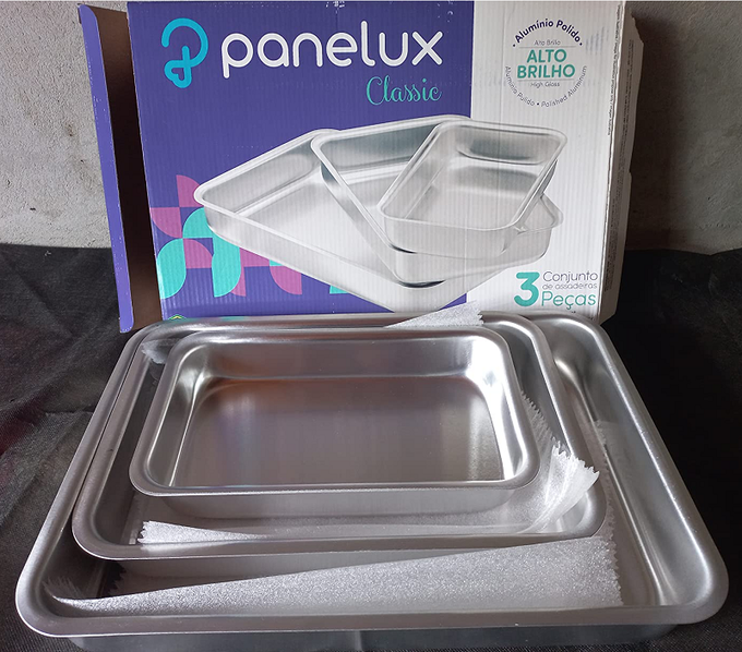 Conjunto de Assadeiras 3 Peças em alumínio Panelux