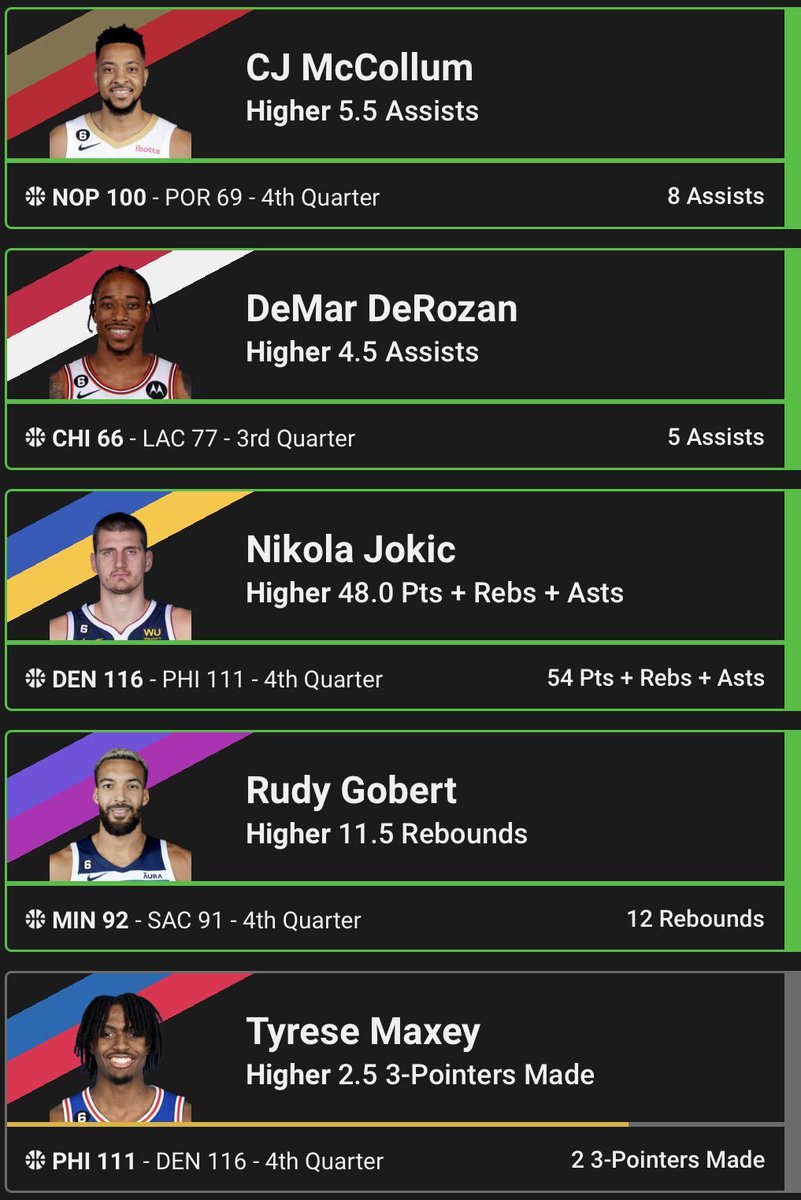 Michael67591871's tweet photo. Two three’s in the first 14 minutes then goes 0/4 missed the huge day but take profit #sports #sport #prizepicks #PrizePicks #playoffs #PlayerProps #PicksParlays #NFL #nfl🥳🥳 #NFLDraft? #AppleMusicHalftime #GBvsCIN #JAXvsDAL  
Original: PrimePicksGuru https://t.co/INRer1Wjm0