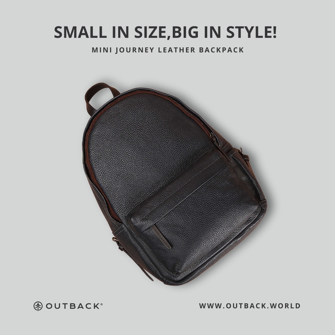 outbackworld's tweet image. The Mini Journey leather backpack is the perfect size for your essentials, Lightweight and easy to carry, perfect for all-day wear, Style that will turn heads.

#outbackworld #outbackobsessed #gooutmuch#minijourney #leatherbackpack #smallbag #lightweightbag #durablebag