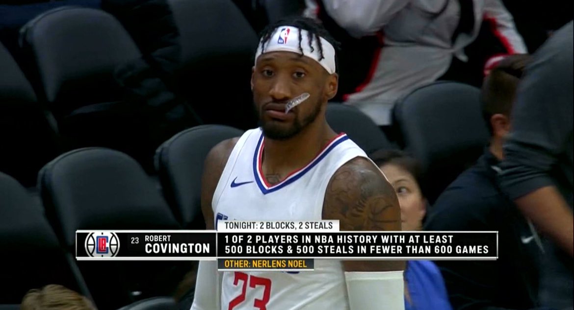 Players in NBA history with at least 500 blocks and 500 steals in fewer than 600 games:

🔹Robert Covington
🔹Nerlens Noel
