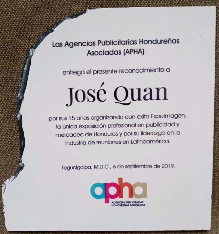 🏅Recientemente nos solicitaron enviar la Bio d nuestro Director, José Quan

Repasamos algunos de los reconocimientos que ha recibido.

Por su forma disruptiva y los logros que representa, éste, seguro, es de lo que más nos gusta.

Expo Imagen - Expo de Publicidad y Mercadeo