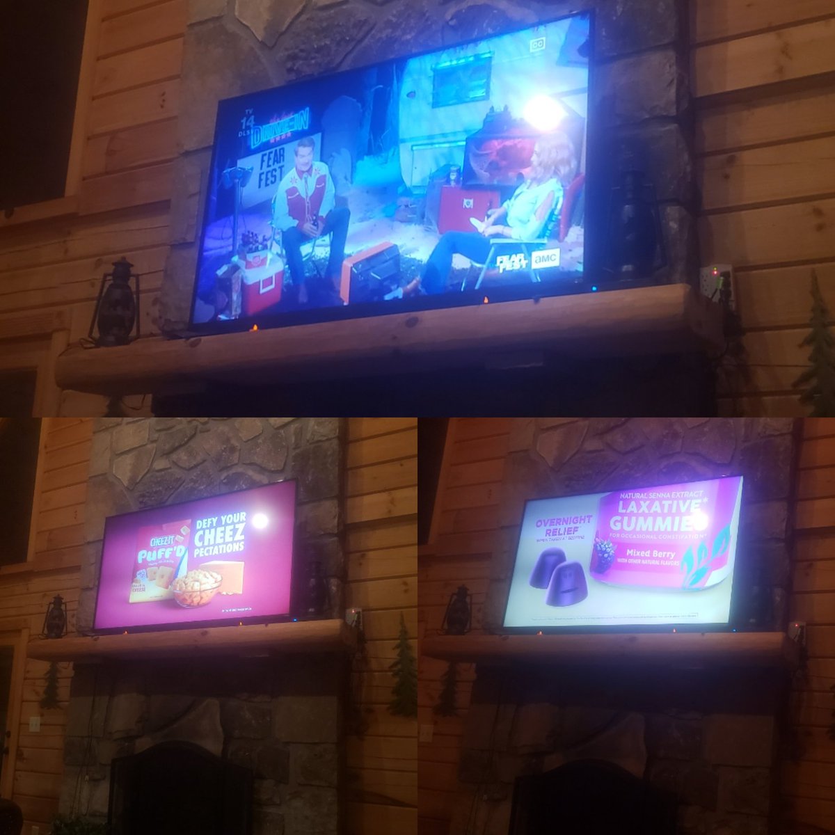 Watching <a href="/therealjoebob/">Joe Bob Briggs</a> on cable for the first time in 23 years accompanied by Cheez-It and gummy laxative commercials. <a href="/kinky_horror/">Diana “Darcy the Mail Ghoul” Prince 🎃💌</a>