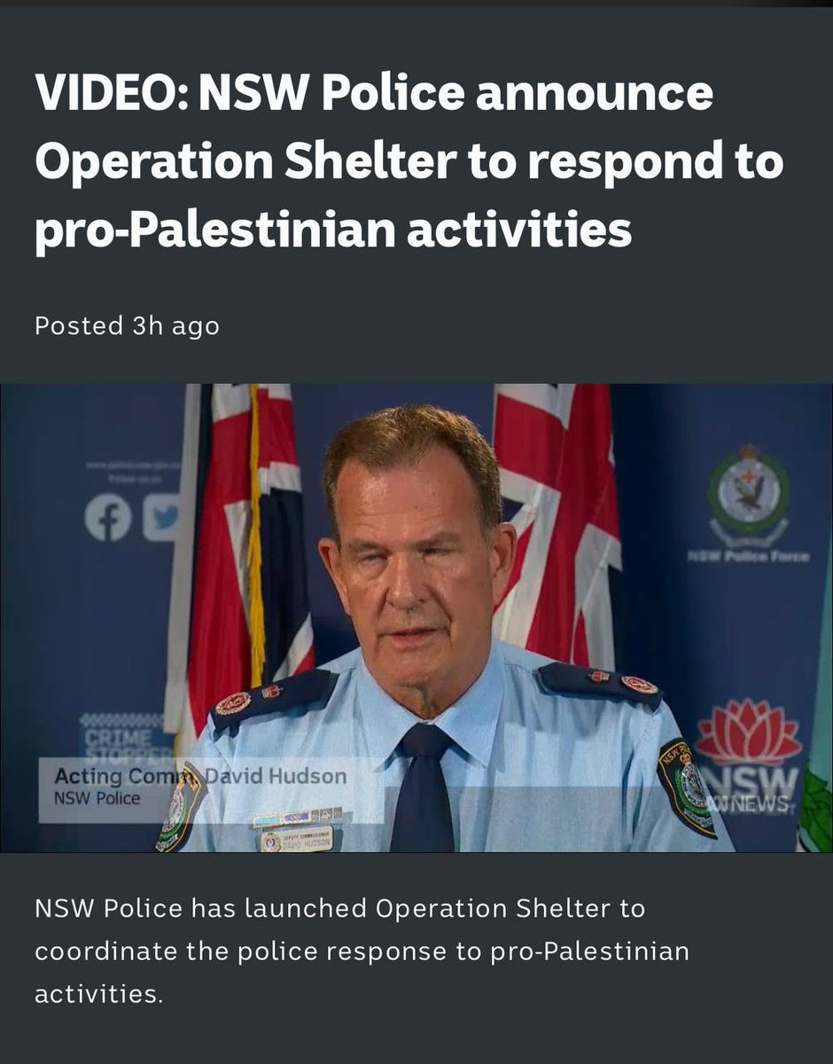 This is fascism and racism. Palestinians and their supporters have a right to demonstrate, especially while Palestinians under occupation are under siege by the genocidal state of Israel. Show up to protests in solidarity, there’s safety in numbers. abc.net.au/news/2023-10-1…