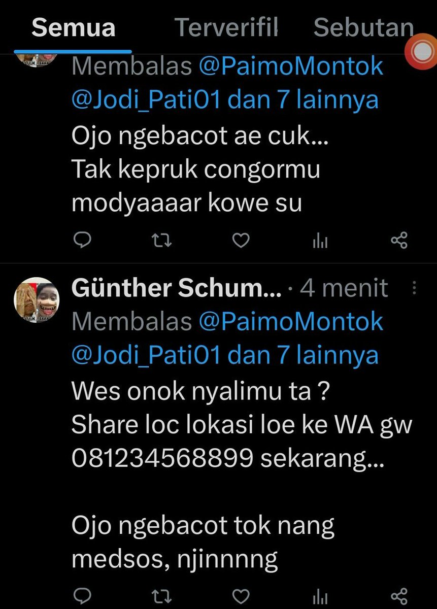 Guntur_Combat's tweet photo. @person_sandora @Petruk_Penipu @damianpenyulep @Resty_J_Cayah @islah_bahrawi @bumijo1964 @RafaelCibarani gak ape2 gw juge mw pusing2 lgi sbk sme tulang gw nyang mw ksh krje pel2 lhon2 drpade die jdi tkg bwt akun trnk krjenye oper grop las
ente nyang bcorin no wa org ntuuh dicri sme org nye jgn lupe share loc ente wkt ntuuh ude lme dicri ente😗
😂😂👌👇👇
@person_sandora 😋😋😋😋 https://t.co/rFKiqI3hK6