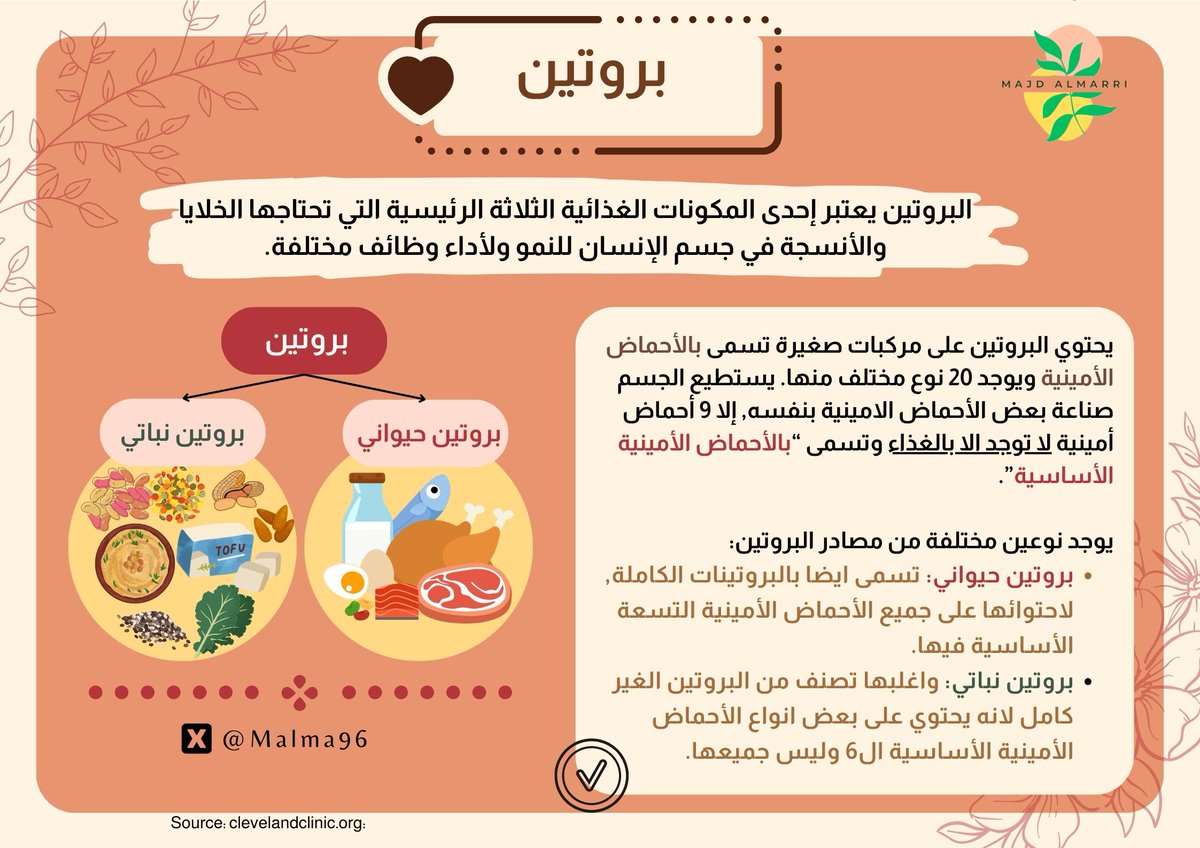 RD_Malma's tweet photo. ماذا تعرف عن العناصر الغذائية (كربوهايدرات, بروتين, دهون)؟ https://t.co/PuljFsMWd1