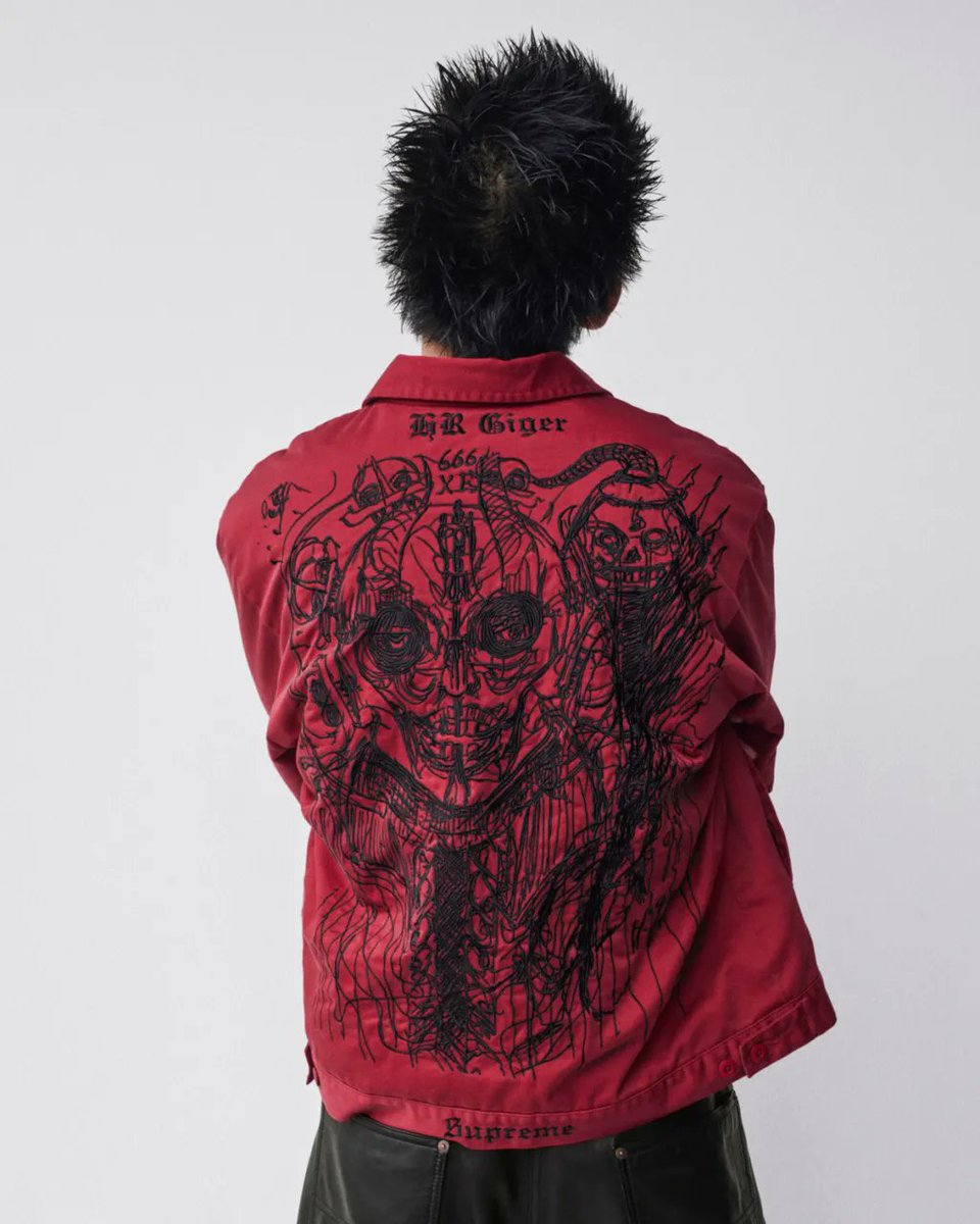 XXLサイズ supreme H.R. giger ダウンジャケット Supreme H.R. Giger Jacquard Down Puffer Jacket (FW23) - $498