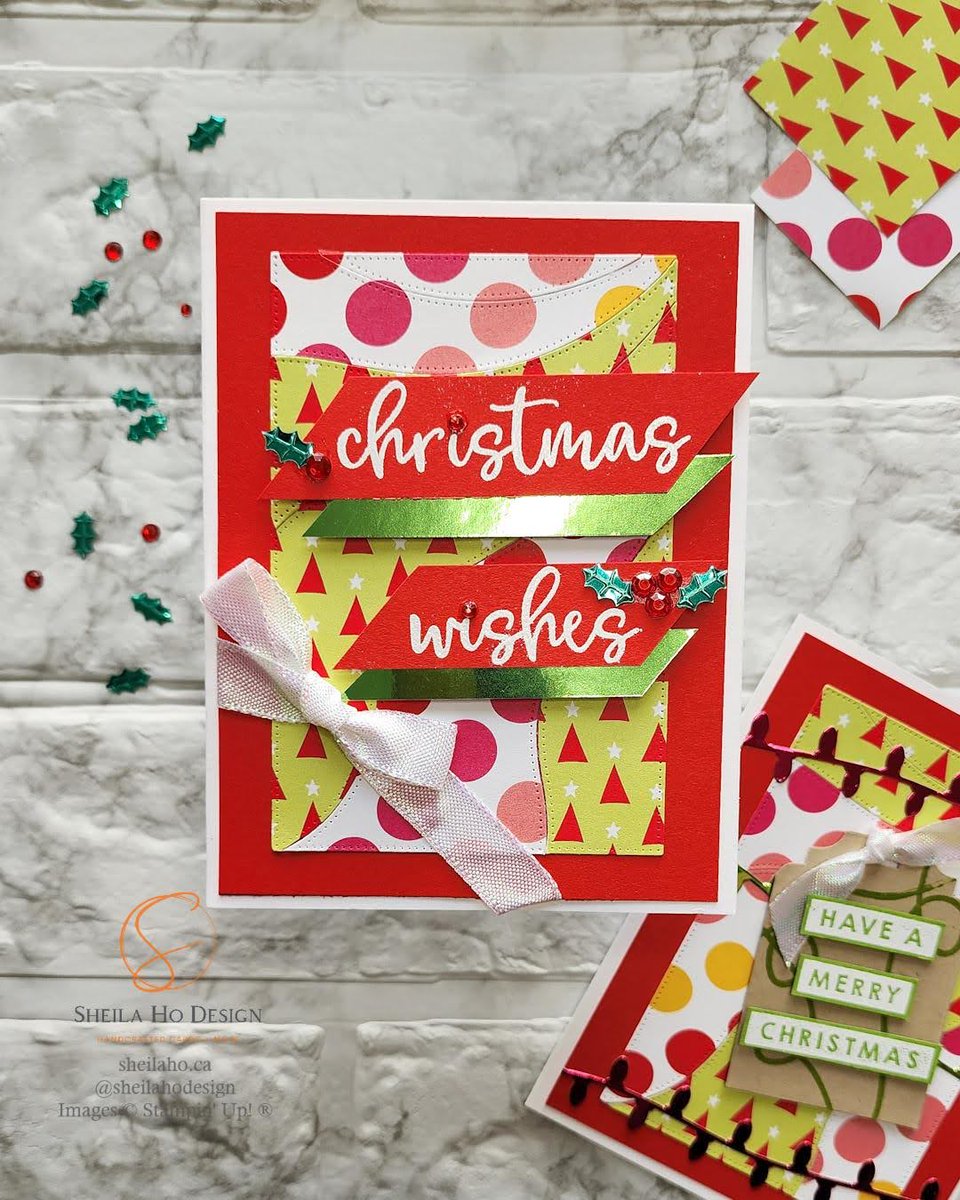 sheilahodesign's tweet photo. Embrace the vibrant spirit of the season with my Merry Bold &amp; Bright Christmas cards! 🎅💌

Read about it in today's blog post

#stampinup #handmade #cards #christmas 
https://t.co/rxZ8MPTcu2 https://t.co/U7IJeLP2zM