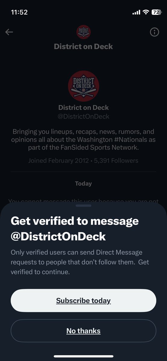 SmogsCares's tweet photo. @DistrictOnDeck Would love to but says I can’t because I’m not verified… https://t.co/RE0Wgw2KC8