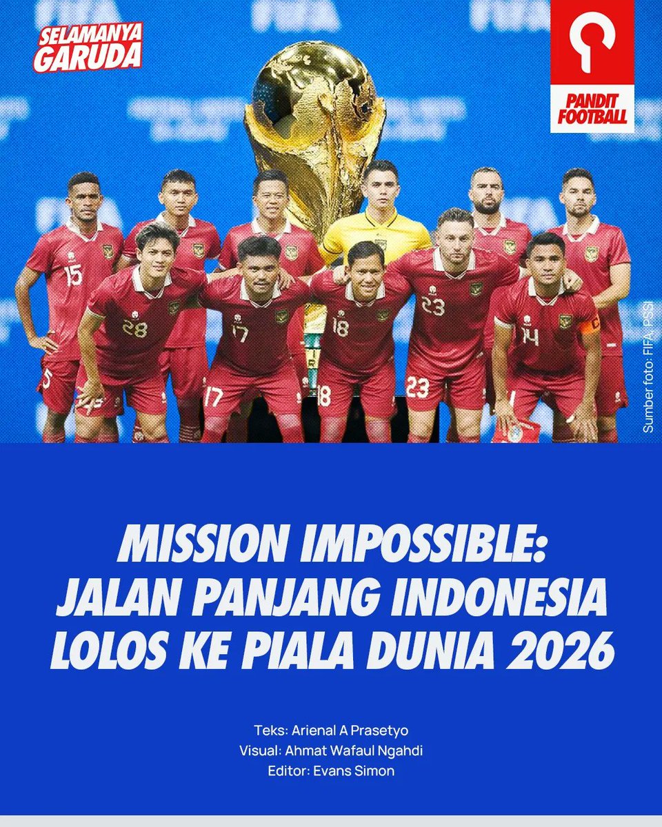 Besok, Indonesia akan memulai perjalanan di kualifikasi Piala Dunia 2026. Karena kuota Asia bertambah, maka format kualifikasi pun berubah.

Seperti apa sih jalan yang harus dilewati Indonesia agar bisa lolos ke Piala Dunia 2026?
