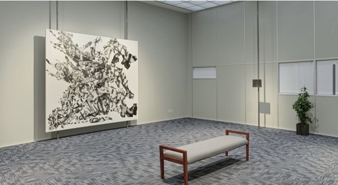 ewanventers's tweet photo. Marking Singer’s first solo exhibition in the UK, ‘Free Fall’ reflects upon her personal experience of the 9/11 terrorist attacks on the World Trade Center in New York City. Congratulations to the brilliant Avery Singer. 👏👏 #averysinger #hauserwirth #london #frieze #mustvisit https://t.co/pLflHtFTUJ