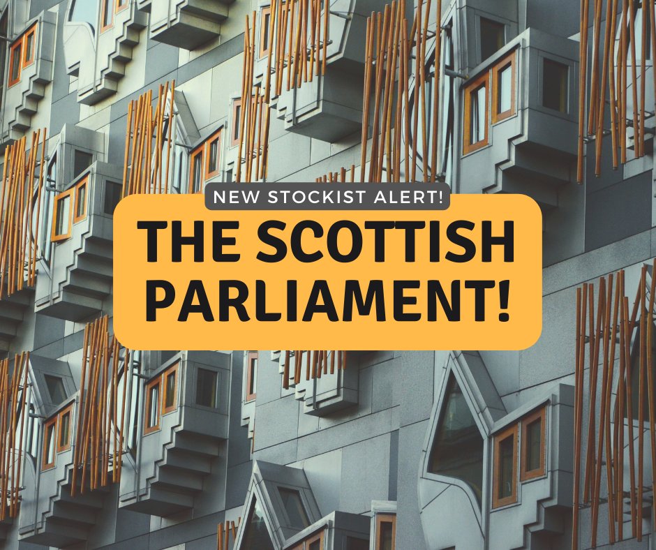 We are very excited about our latest stockist! None other than the Scottish Parliament gift shop! 🎉 (Fun fact, back in the day, <a href="/wodieskodie/">Rhoda Meek</a> worked at the Parliament...)