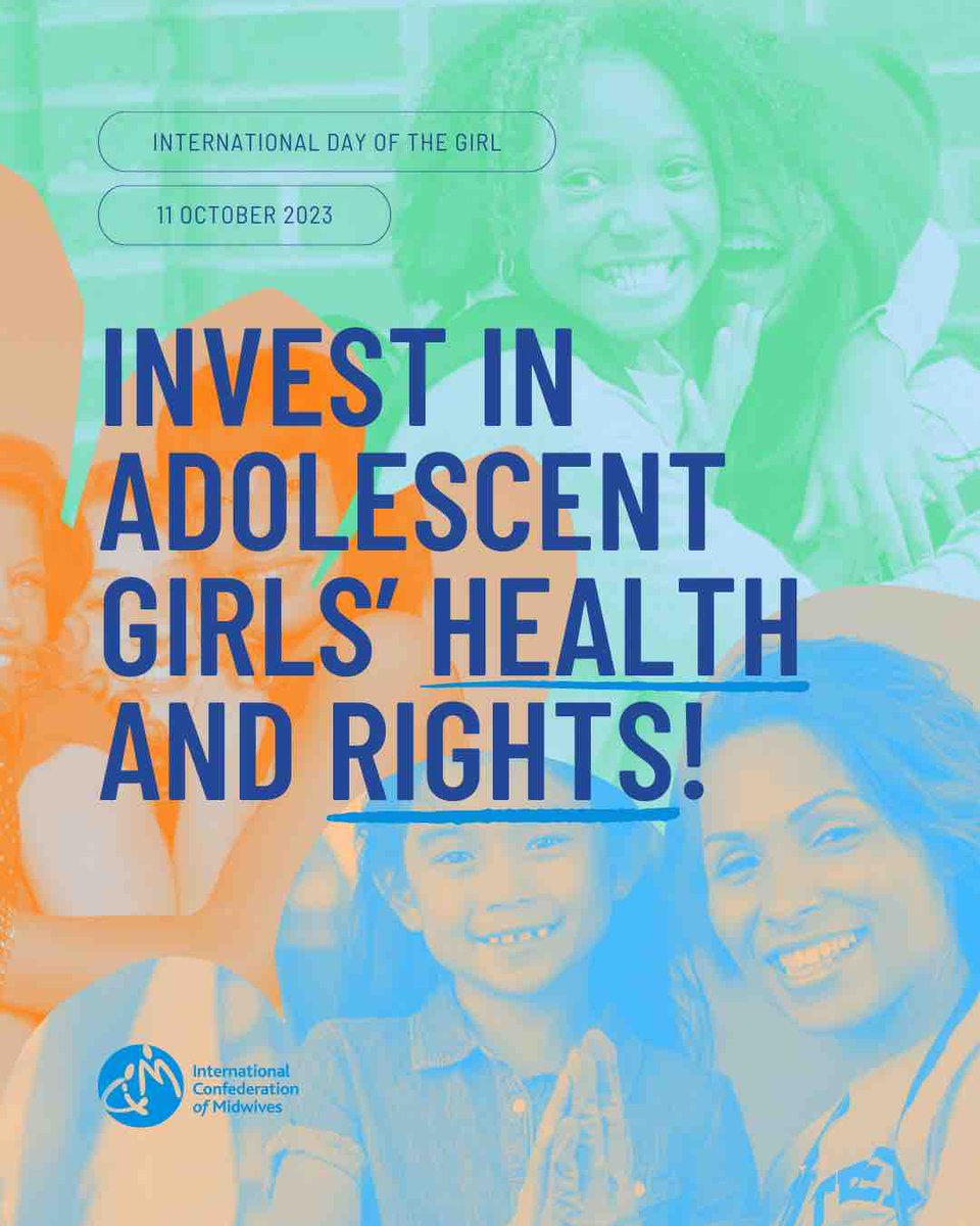 🌟 Today is International #DayOfTheGirl! 🌍 Let’s celebrate and prioritize girls’ well-being by supporting midwives and advocating for multi-sectoral programs. Adolescent-friendly services led by midwives are crucial. Read more 👇🏽 ow.ly/4Njk50PVkEA