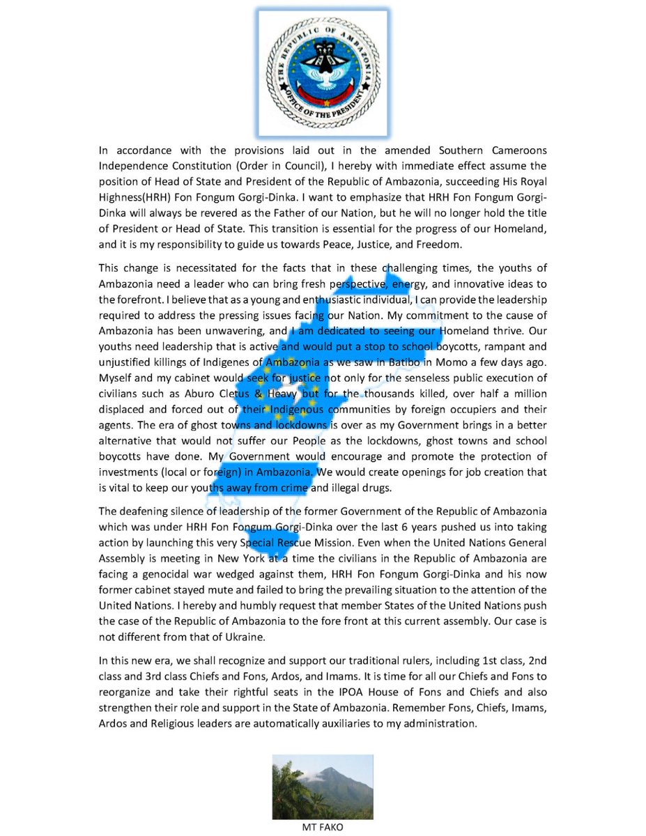 Republic of Ambazonia tweet media