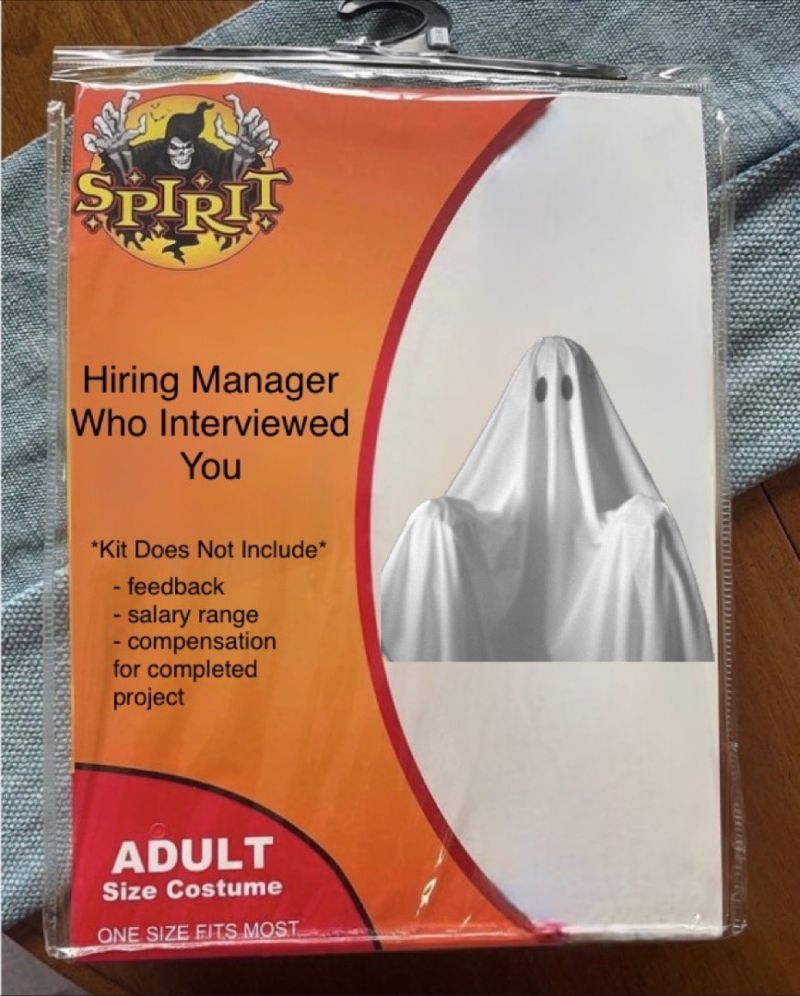 braincloudrec's tweet photo. Spotted: The ghost of interviews past! 😂 At @braincloudrec, we promise we won't go ghost on you. Feedback, salary range, and clear communication are all part of the package👻🚫 h/t @Adam_Karpiak  #NoGhosting #BrainCloudRecruiting #RecruitingDoneRight #TAaS https://t.co/WJPswggCTk