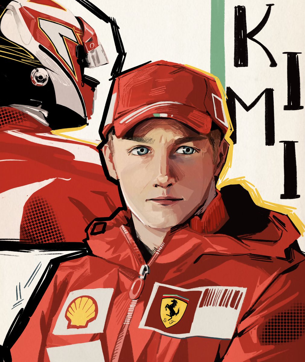 [FÓRMULA 1 ART] 
Kimi 
For #F1artober 
#Formula1 #KimiRaikkonen #f1art