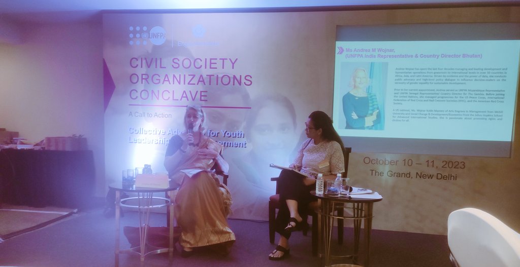 niyazlive's tweet photo. Ms. Andrea Wonjar, Resident Representative @UNFPAIndia  @UNFPABhutan sharing experiences of @UNFPA on forging partnerships for advancing collective action at Conclave Society Organizations Conclave. @EngenderHealth @DishaOdisha https://t.co/v7V74xRBtx
