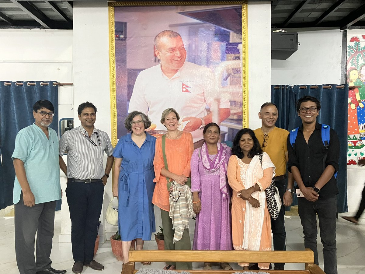 EUAmbNepal's tweet photo. A great finish to the day in Janakpur: dinner at @chefsantoshshah Mithila Thali. Learning about Madesh and tasting it’s unique flavours @sohan_sk @RJanakpuri https://t.co/UH5kuKxQoq