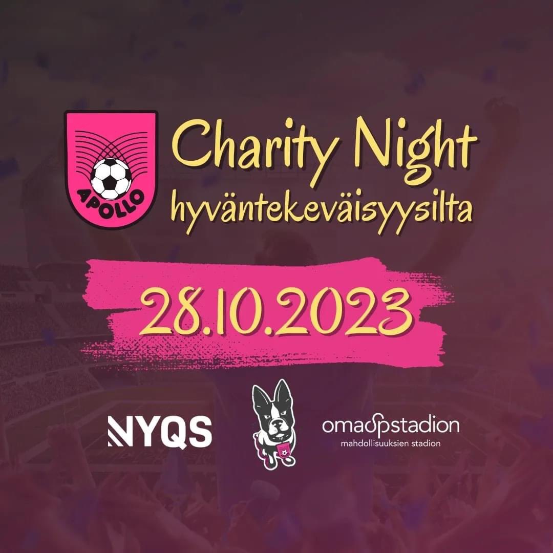 Se olisi taas aika hyvälle!

Järjestyksessään 8. Apollo Charity Night olisi edessä ja alla 5000€ potti, kun Apollo voitti Roots-cupin 1,5kk sitten.

Tule tekemään hyvää, joko Seinäjoelle tai FB-liven kautta. Tässä linkki viime vuoden tapahtumaan:

iltalehti.fi/muutlajit/a/51…