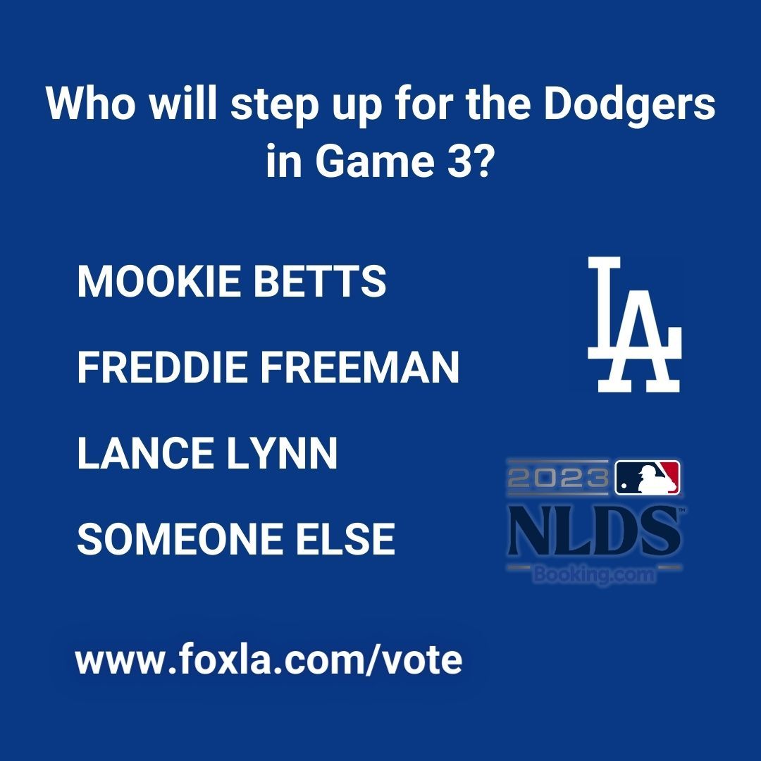 Who will step up for the Dodgers Game 3? VOTE: foxla.com/vote