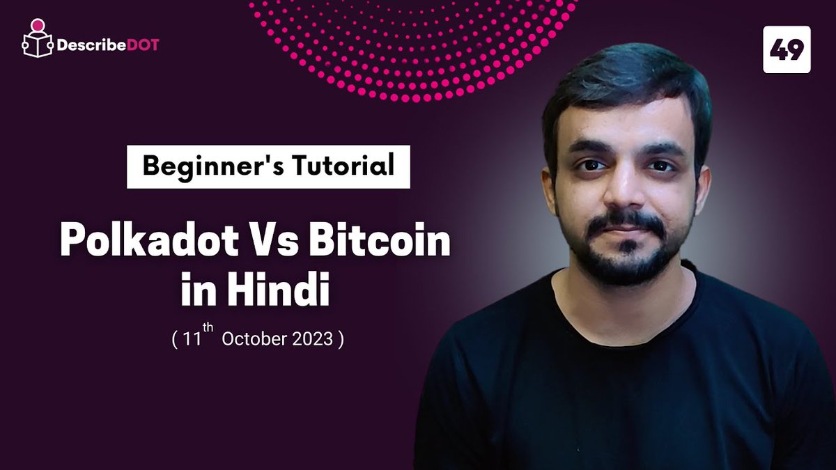 describedot's tweet image. Dive into the world of blockchain technology with our latest video! 🚀 Explore the evolution of Bitcoin from the 2008 financial crisis and discover how Polkadot&apos;s innovative approach is reshaping the future. #Bitcoin #Polkadot #Blockchaincomparison #xbt #btc #DOT