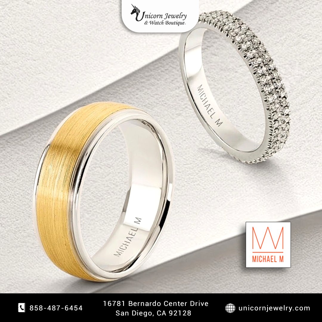 UnicornSanDiego's tweet image. With Michael M., elevate the expression of love. Excellent personalized wedding bands made for each and every love story. Show off your dedication in style.

#MichaelMJewelry #CustomWeddingBands 
#CommitmentRings #PersonalizedJewelry #LuxuryJewels #unicornjewelry