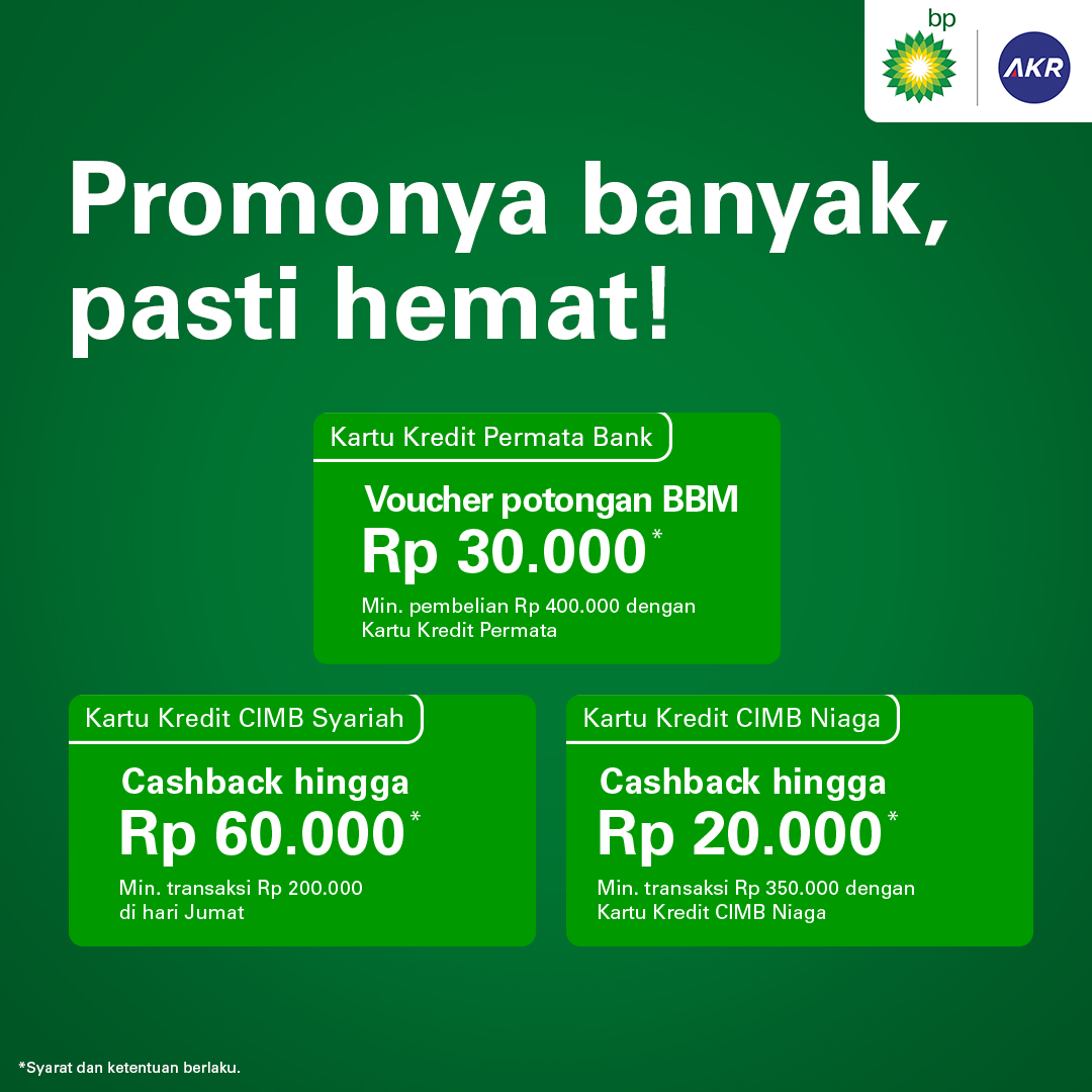 bp_Indonesia's tweet photo. Tiap bulan, selalu cuan!  Dapatkan berbagai promo pembayaran agar pembelian BBM Anda terasa semakin irit! 

Yuk langsung ke SPBU bp dan isi kendaraan Anda dengan BBM di SPBU bp!  

#TemanPerjalanan #Promobp #BPUltimate https://t.co/NJ4S8xYIDa