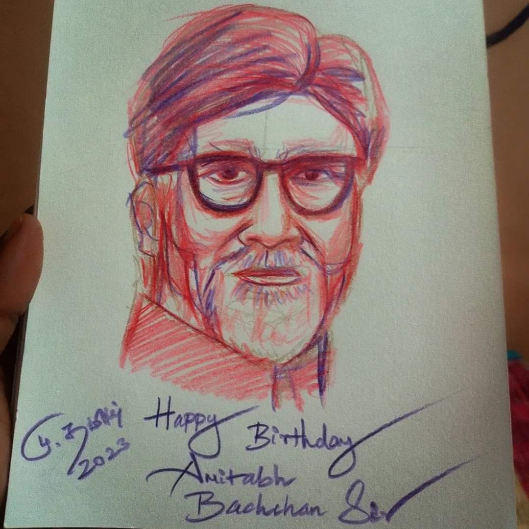 My #colourpencil #art #happybirthdayamitabhbachchan sir 🎉
#amitabhbachchan 
#thalaivar170