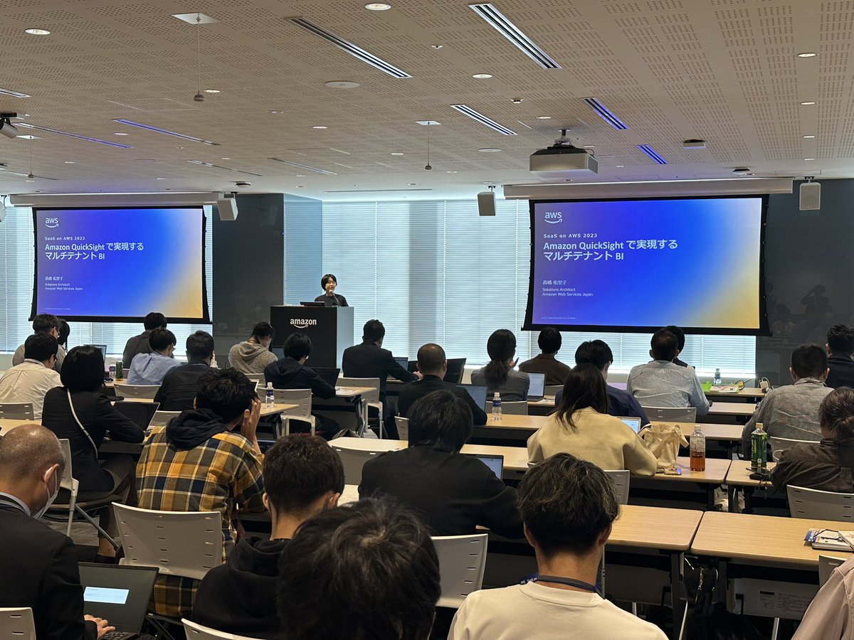 AWS SA 高橋 @yurimarimo による 'Amazon Quicksight で実現するマルチテナント BI' 始まりました！

#SaaSonAWS #SaaS #AWS