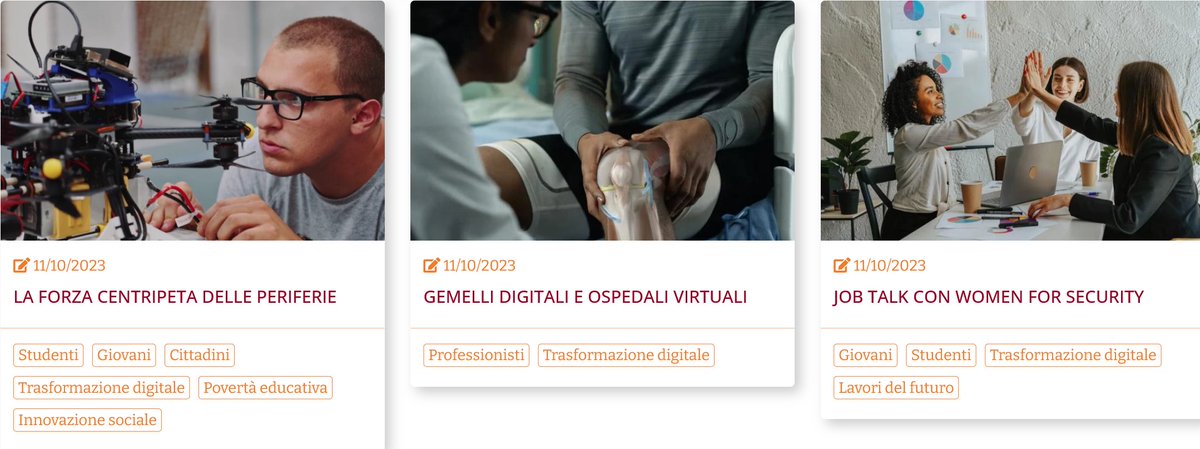 Oggi inaugurazione #PalestraInnovazione a #Corviale #SmartHeartRome <a href="/Roma/">Roma</a> 
Incursioni nel #metaverso a <a href="/SanMartino_Ge/">Ospedale San Martino Genova</a> congresso nazionale <a href="/SIMMED_Italia/">SIMMED</a> #mediverso
Job Talk con <a href="/WomenForSec/">WomenForSecurity</a> #CyberSecMonth 
#AmbizioneItaliaCybersecurity <a href="/microsoftitalia/">Microsoft Italia</a> 
➡️mondodigitale.org/notizie