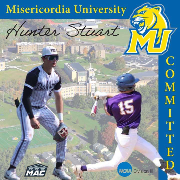 I am excited to announce that I will be continuing the next four years of my academic and athletic career at Misericordia University.  I would like to thank Coach Egbert and Coach DeMarris for the opportunity. Go Cougars! 🔵🟡