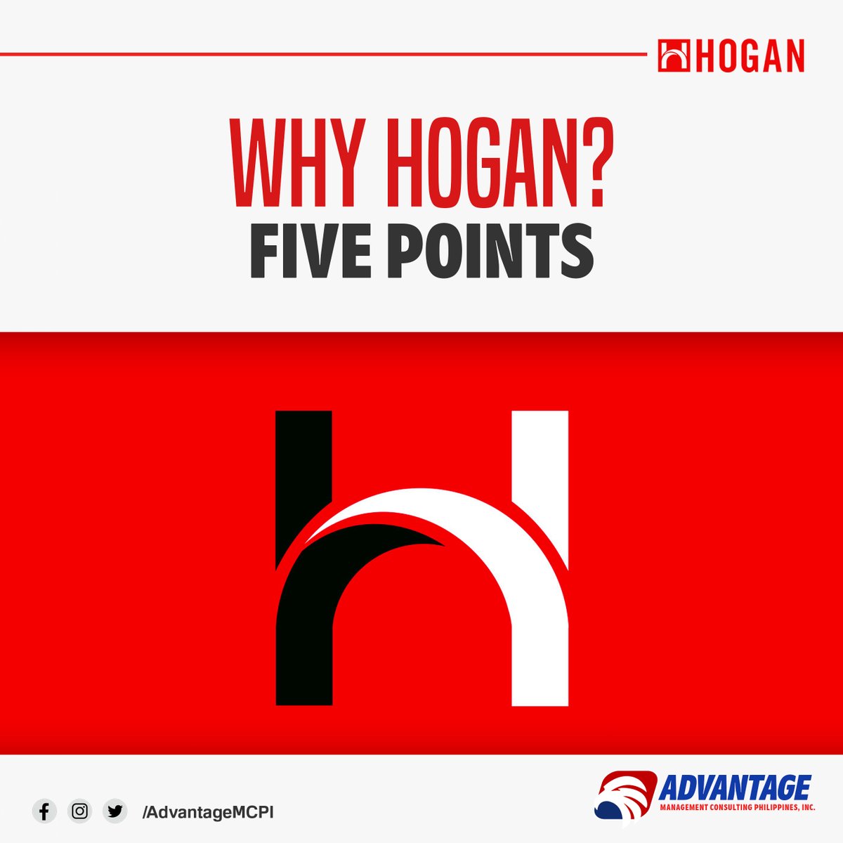 AdvantageMCPI's tweet photo. Here are five powerful points that boast the unique, competitive aspects of Hogan:

READ MORE: https://t.co/J3r9y8u7Wt

#HoganAssessments #AdvantagePH #whyhogan https://t.co/zjv3nXmoVz