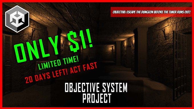 20 DAYS LEFT! Want to create your own objective system? Now you can with our Simple Objective System<a href="/tag/gamedev"class="tags"><span>#gamedev</span></a><a href="/tag/unitydev"class="tags"><span>#unitydev</span></a>